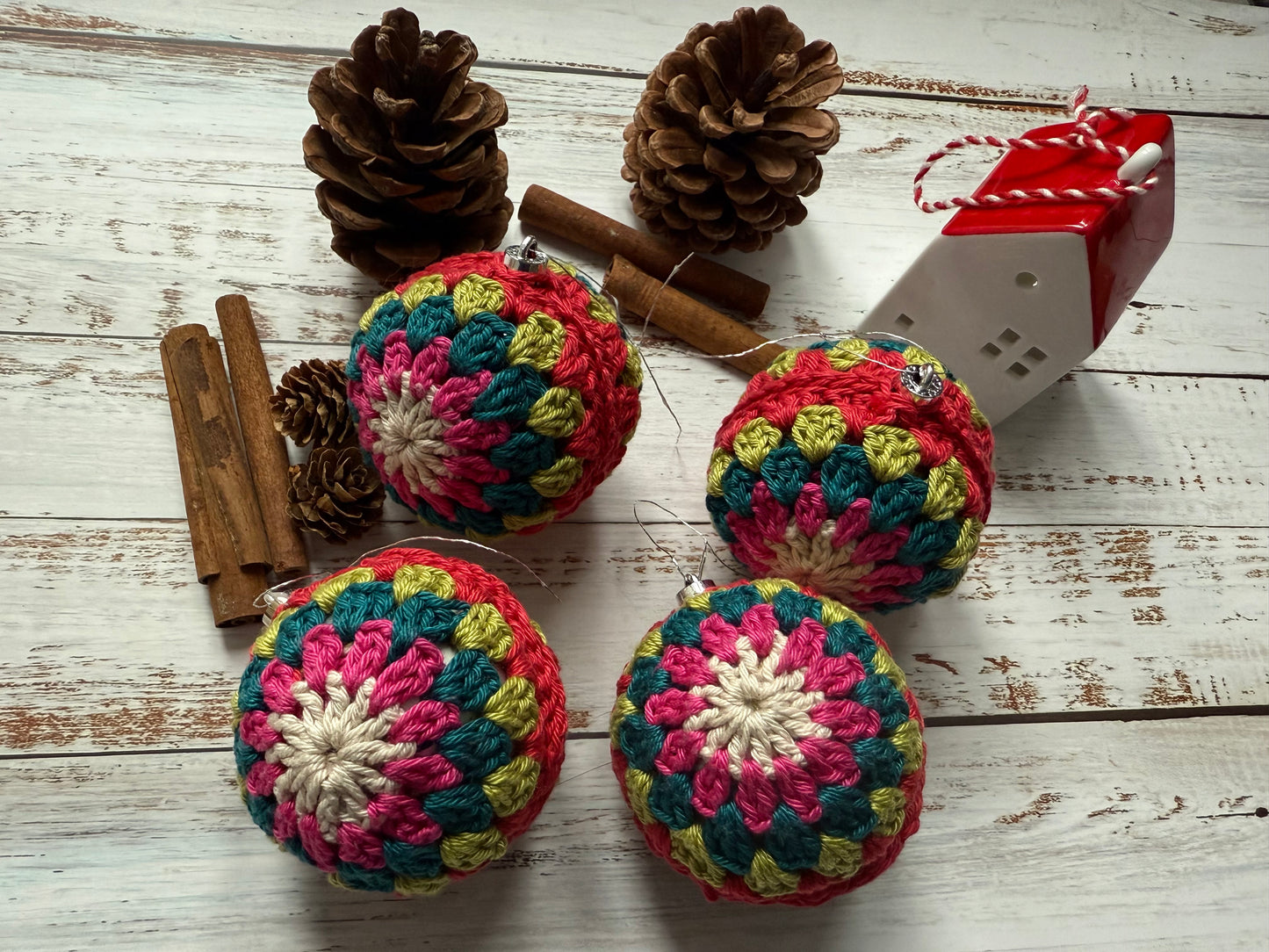 Crochet baubles