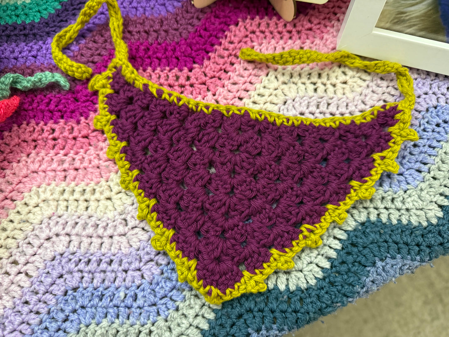 Crochet dog / cat bandana small