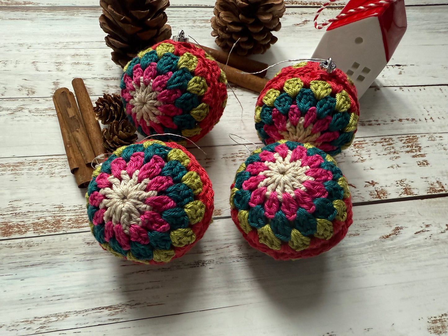 Crochet baubles