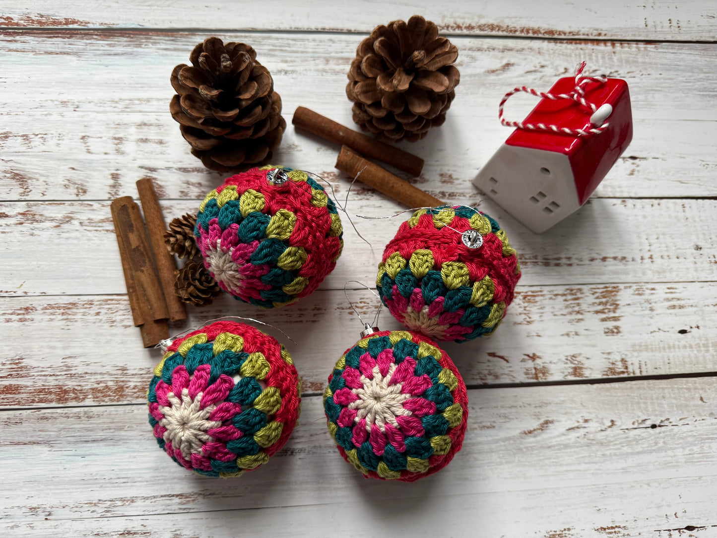 Crochet baubles
